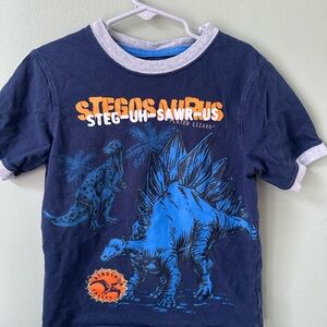 Jumping Beans Stegosaurus Graphic Kids T-Shirt - Navy and Blue